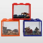 Creative Fish Tank - Stackable Mini Aquarium with 6 Ventilation Holes for Desktop & Home Decor