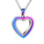 Stainless Steel Glass Heart Cremation Necklace - Ashes Holder Memorial Pendant for Men & Women