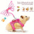 2pcs Hamster Harness & Leash Set - Padded Vest with Bow Bells
