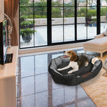 Large Soft Dog Bed with Waterproof Oxford Cover and Removable Cushion