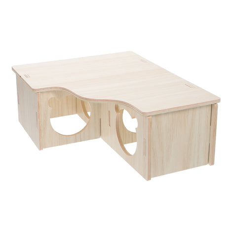 Wooden Hamster & Guinea Pig House with Decorative Nest
