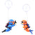 2-Pack Floating Diver Aquarium Ornaments (Orange & Blue)