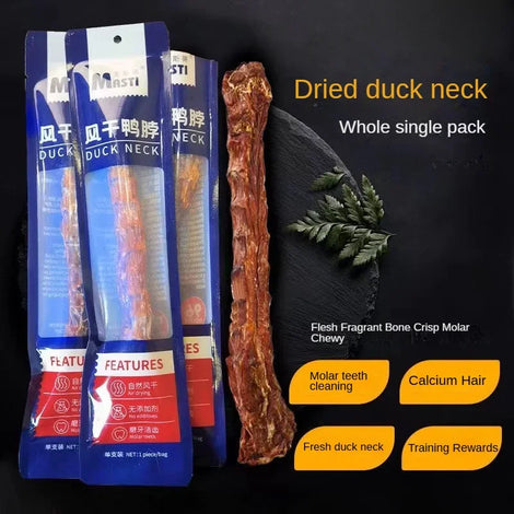 Air-Dried Duck Neck Dog Chew Snacks
