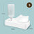 2-in-1 Pet Feeder with Stainless Steel Bowls & Automatic Water Dispenser