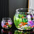Unbreakable Plastic Round Fish Bowl - Clear Aquarium Globe & Hydroponic Planter for Goldfish