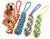 Carrot Knot Rope Dog Toy - Durable Cotton Chew Ball & Dumbbell