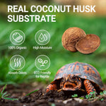 Natural Coconut Chip Bedding - Compressed Coco Husk Substrate for Reptiles & Terrariums