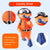 2-Pack Floating Diver Aquarium Ornaments (Orange & Blue)
