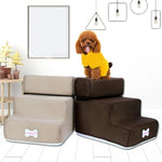 3-Step Pet Stairs – Anti-Slip Ramp Ladder for Small Dogs & Cats, Removable