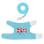 Striped Star Hamster Harness & Leash with Bowtie for Small Pets