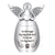 Small Keepsake Urn with Angel Wings - Mini Stainless Steel Cremation Urn for Ashes