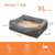 Jumbo Orthopedic Memory Foam Dog Sofa with Bolster, Waterproof, Removable Cover, and Elevated Cushion