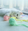 MADDEN Colorful Yarn Balls with Bell - Interactive Cat Chew Toy