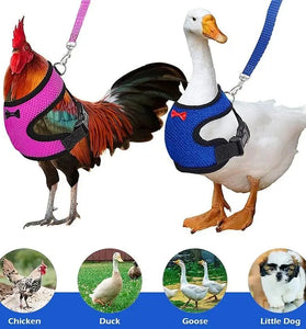 Adjustable Pet Harness Leash for Chickens, Small Dogs, Ducks, and Geese – Comfortable and Breathable Vest