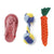 Carrot Knot Rope Dog Toy - Durable Cotton Chew Ball & Dumbbell