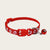 Pet Collar with Bell & Paw Print Pattern