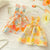 Summer Cotton Sphynx Cat Suspender Skirt, Love Flower Pet Princess Dress for Cats