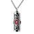 Crystal Cremation Urn Necklace - Stainless Steel Keepsake Pendant for Human Ashes with Flower Design