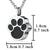 Pet Paw Print Cremation Necklace – Memorial Ashes Keepsake for Men & Women