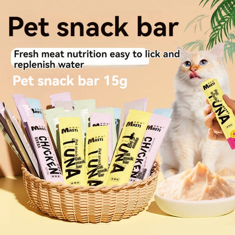 10pcs Tuna & Chicken Cat Stripes Snacks