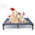 Elevated Waterproof Dog Bed, Off-Floor Design, Easy to Clean, Indoor/Outdoor Use, XL, Grey