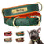 Customized Leather Dog Collar – Soft Padded with Engraved ID Nameplate for All Dog Sizes