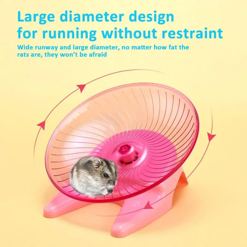 Transparent Anti-Slip Hamster Running Wheel - Indoor Exercise Toy