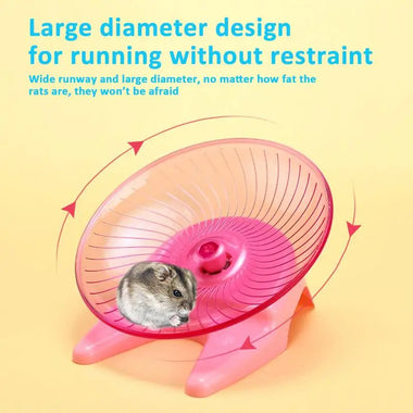 Transparent Anti-Slip Hamster Running Wheel - Indoor Exercise Toy