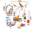 11-Piece Bird Cage Toy Set – Wood Swing, Chewable Bite Bridge, Beads, and Parrot Toys