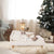 Nordic Pet Bed with Wood Legs & Cozy Pad