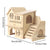 Wooden Hamster Nest with Stair Platform & Climbing Ladder