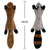Stuffingless Plush Dog Toy - Durable Squeaky & Crinkle Chew Toy