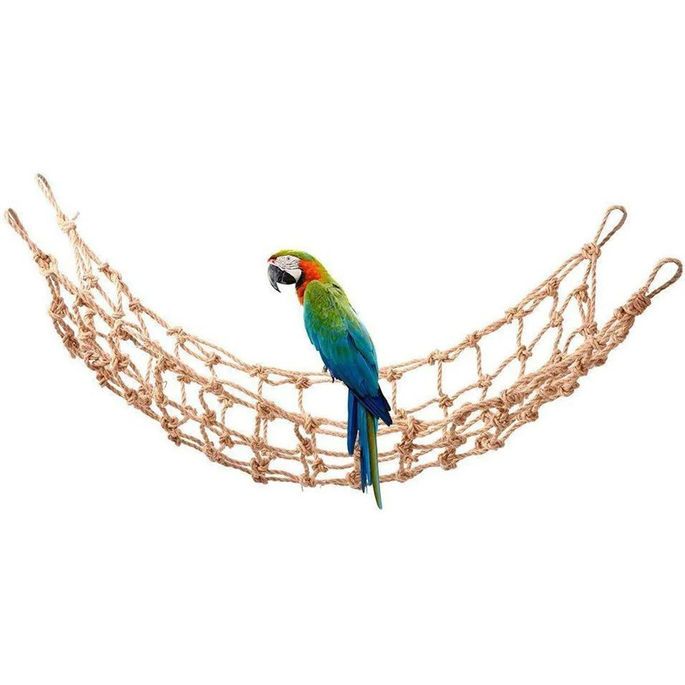 Parrot Swing Rope & Climbing Net with Hook - Birds Play Gym Ladder