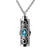 Crystal Cremation Urn Necklace - Stainless Steel Keepsake Pendant for Human Ashes with Flower Design
