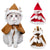 Funny Cat Christmas Costume – Santa Cape with Hat & Scarf