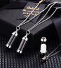 Stainless Steel Glass Memorial Pendant – Ashes Keepsake Jewelry