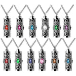 Crystal Cremation Urn Necklace - Stainless Steel Keepsake Pendant for Human Ashes with Flower Design