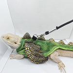 Adjustable Lizard Harness and Leash Set with Dinosaur Design for Reptiles
