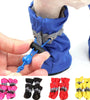 4pcs Waterproof Pet Dog Shoes, Anti-Slip Rain Boots for Small Dogs & Cats