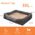 Jumbo Orthopedic Memory Foam Dog Sofa with Bolster, Waterproof, Removable Cover, and Elevated Cushion