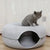 Felt Donut Bed for Cats – 2-in-1 Tunnel Bed with Breather Hole and Interactive Play Toy