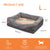 Orthopedic Dog Bed with Bolster, Foam, and Removable Cover (L-3XL)