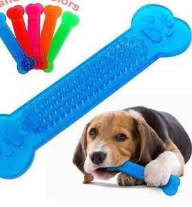 Rubber Bone Dog Chew Toy - Dental Care for Aggressive Chewers