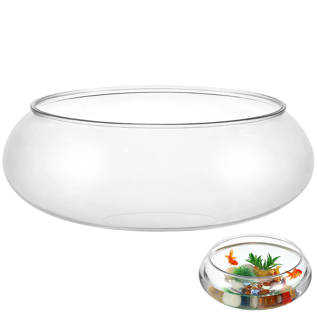Transparent Plastic Fish Tank - Multi-Function Betta & Goldfish Aquarium for Home & Office Decor