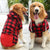 Reversible Plaid Dog Winter Coat - Cold Weather Vest for Small to Large Dogs