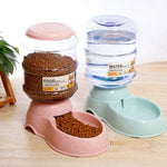 Automatic Dog & Cat Feeder with Water Bottle - Pet Feeding and Drinking Bowl
