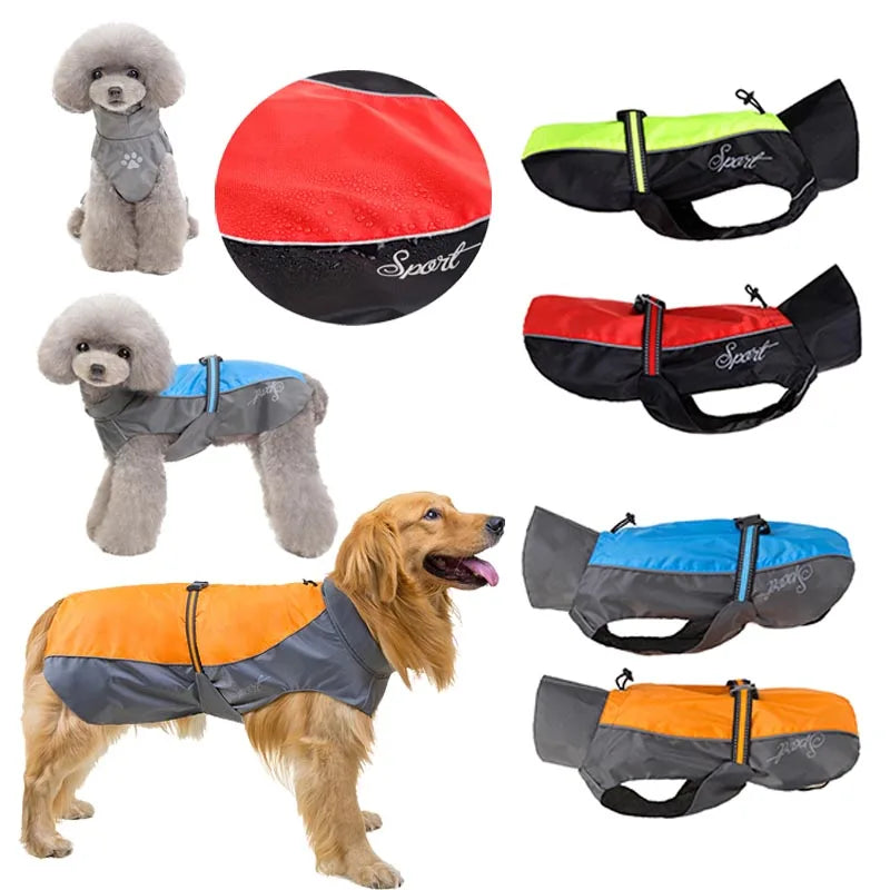Dog Raincoat - Waterproof Reflective Coat for Small to Large Dogs & Cats (S-9XL)