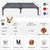 Elevated Waterproof Dog Bed, Off-Floor Design, Easy to Clean, Indoor/Outdoor Use, XL, Grey