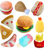 Plush Squeaky Dog Toys - Ice Cream, Fries, and Hamburger Chew Toys