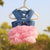 Dog Summer Dress & Cat Lace Skirt - Cute Stripe Princess Apparel for Chihuahua & Puppies